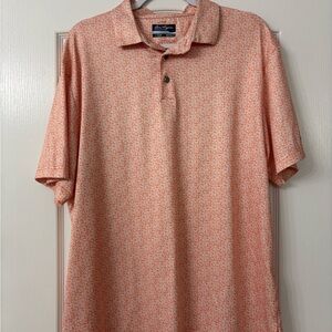 Hogan Men's Patterned Orange Polo Shirt